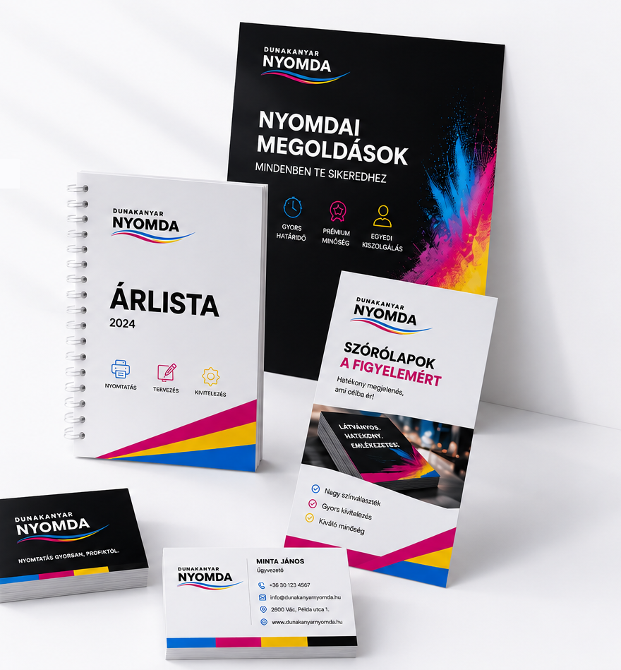 Dunakanyar Nyomda nyomdai termékek és arculati anyagok